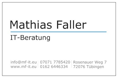 Mathias Faller - IT-Beratung